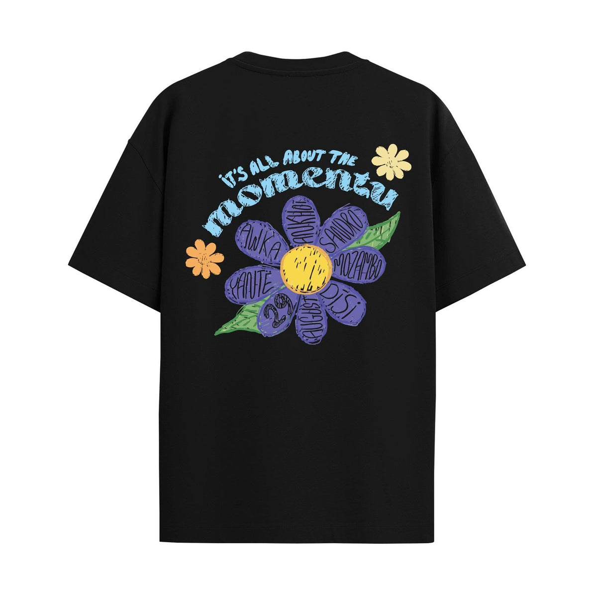 T-shirt Cartuxa preta, costas